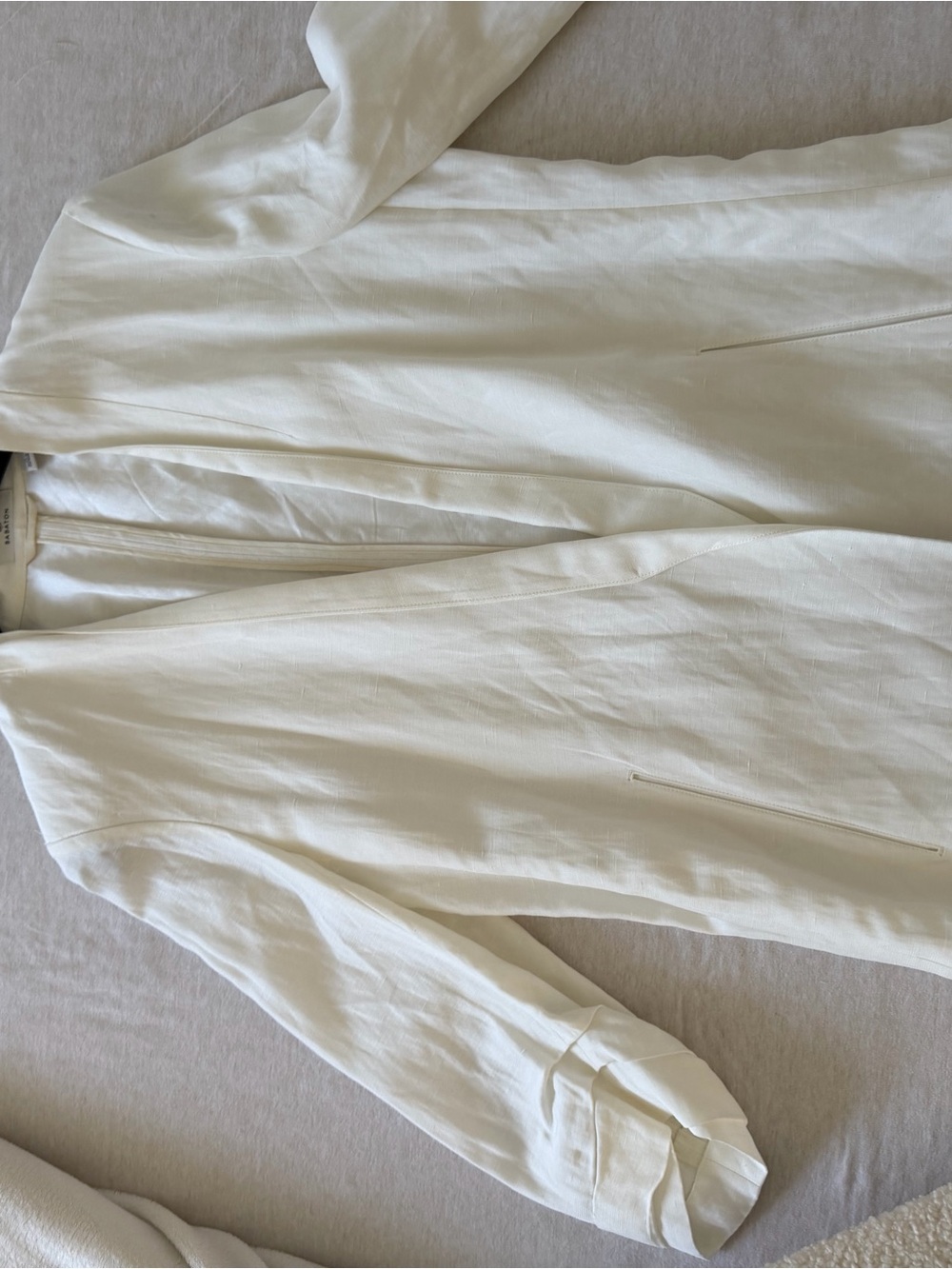 Babaton Cream Open Front Blazer